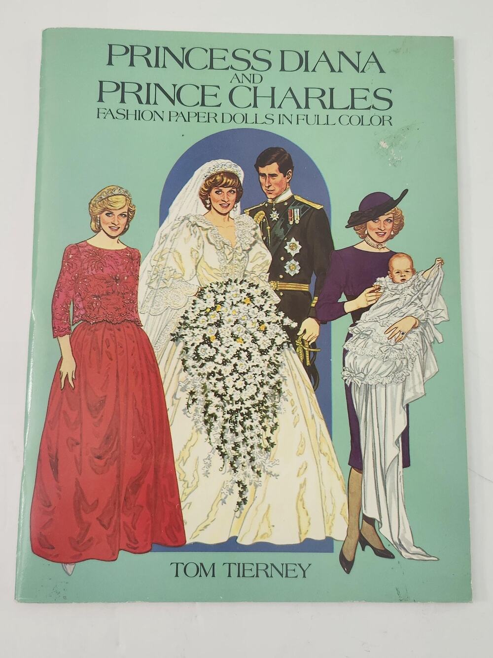 1985 Princess Diana and Prince Charles Paper Dolls Book Tom Tierney Uncut